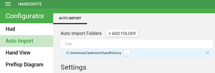 Auto import folders