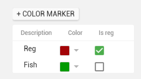 Color markers config