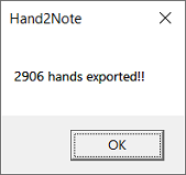 Hands export completed