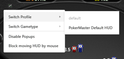 Switch HUD profile at the table