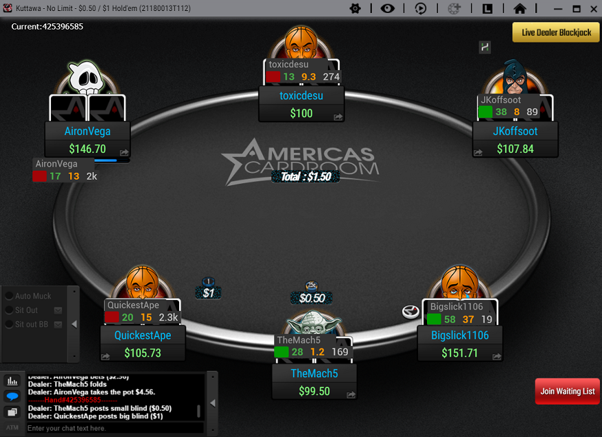 AmericasCardroom HUD