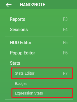 Creating stats menu