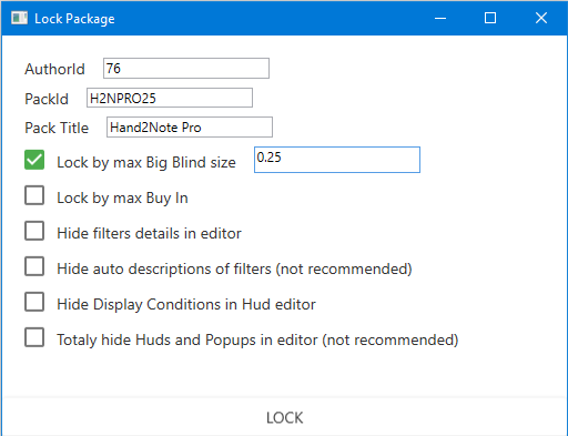 Lock Config