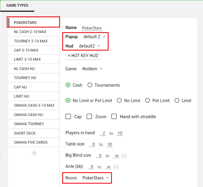 PokerStars cash game type